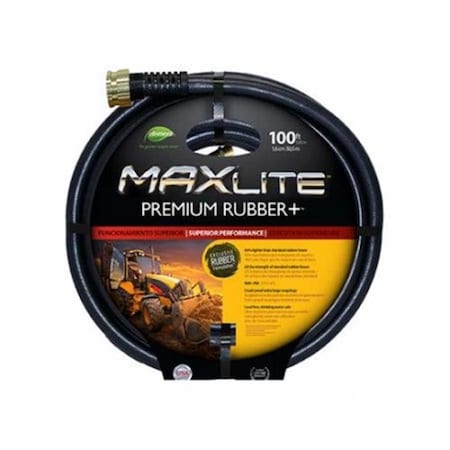 Swan 5/8 in ID x 100 ft L Green Thumb Water Hose, Rubber Tube, Black 228973